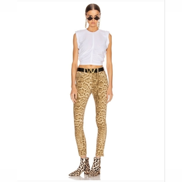 ALEXANDER WANG High Twist Crop Top With Ties In White Size M - Picture 6 of 14